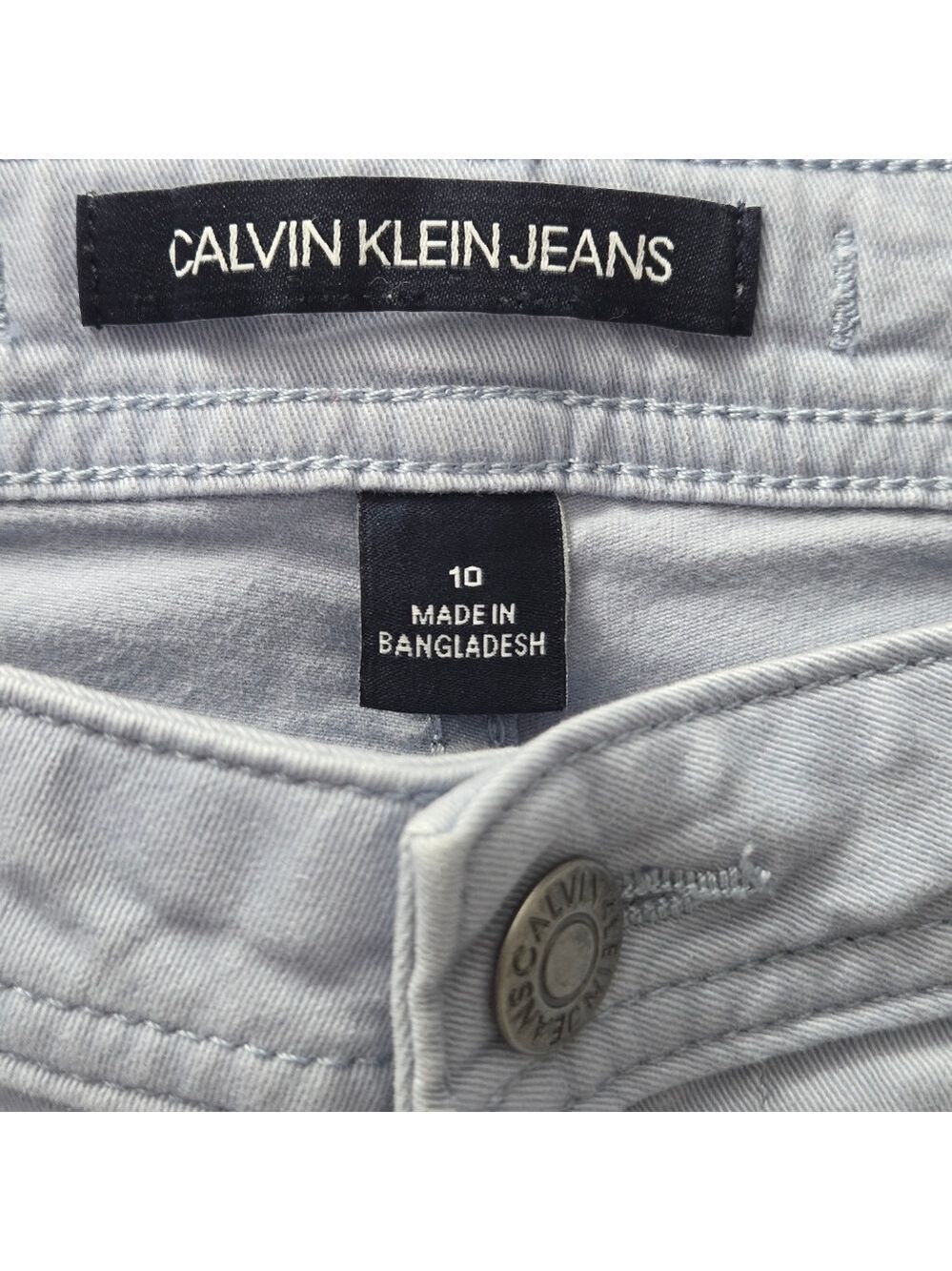 Calvin Klein Jeans Mid Rise Cropped Pastel Blue Jeans Size 10 - Picture 4 of 9